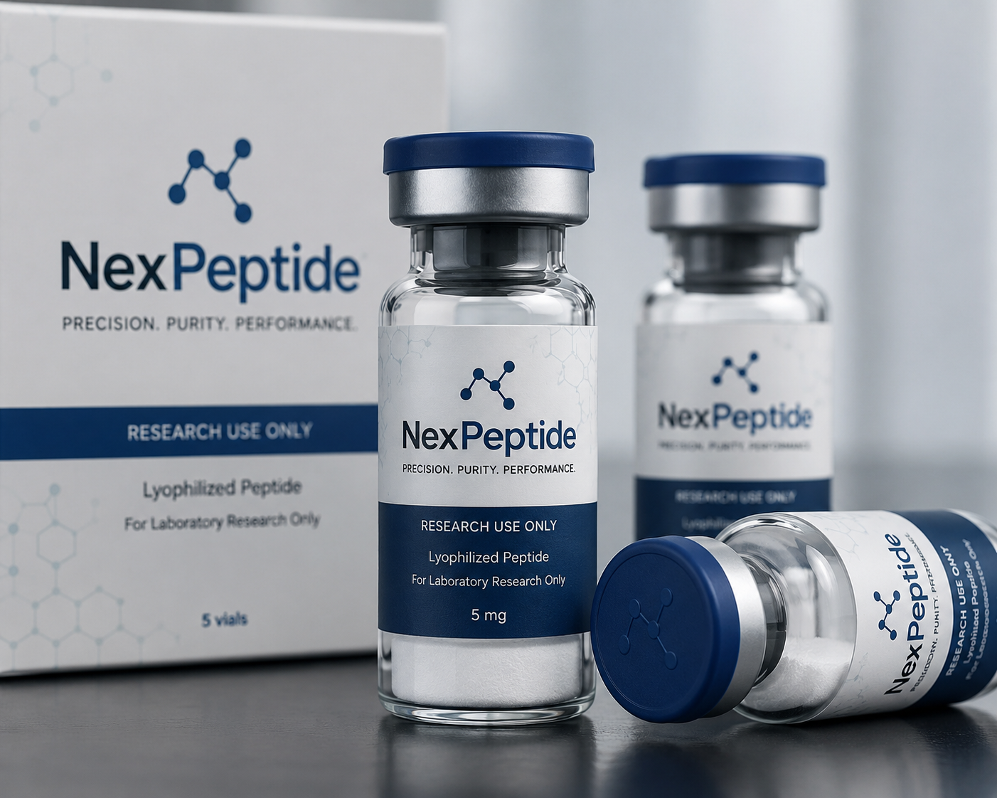 NexPeptide branded peptide product box