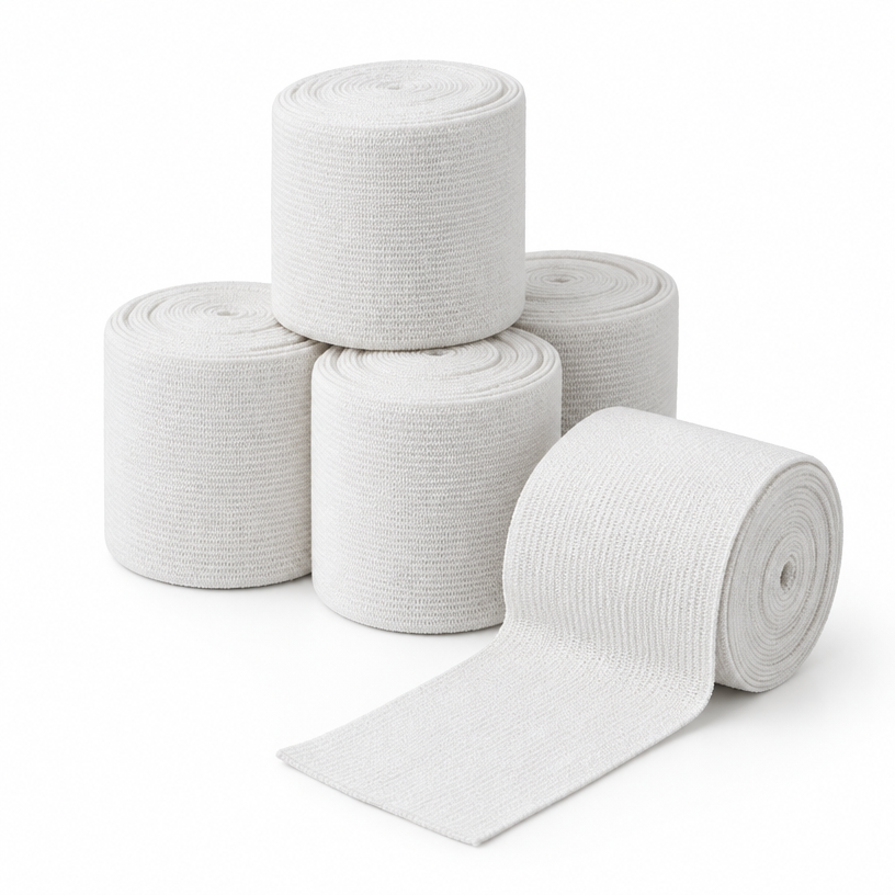Elastic compression bandage rolls
