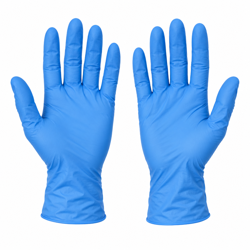 Nitrile exam gloves